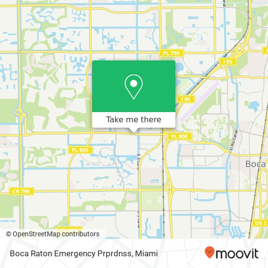 Boca Raton Emergency Prprdnss map