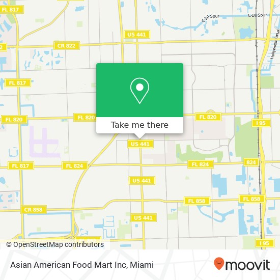 Asian American Food Mart Inc map