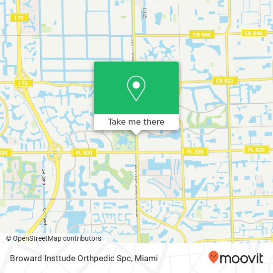 Mapa de Broward Insttude Orthpedic Spc