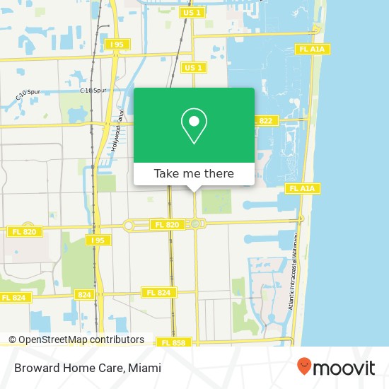 Mapa de Broward Home Care