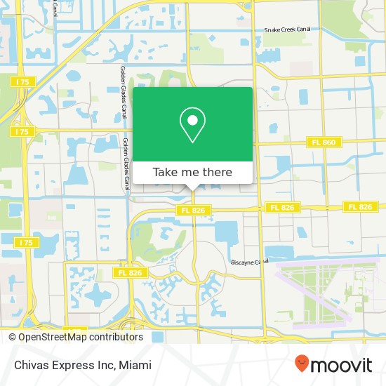 Mapa de Chivas Express Inc