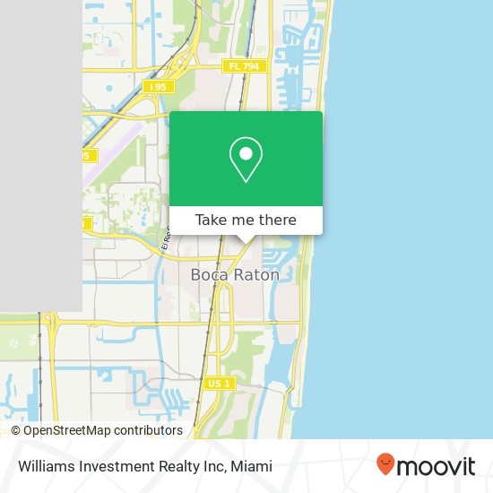 Mapa de Williams Investment Realty Inc