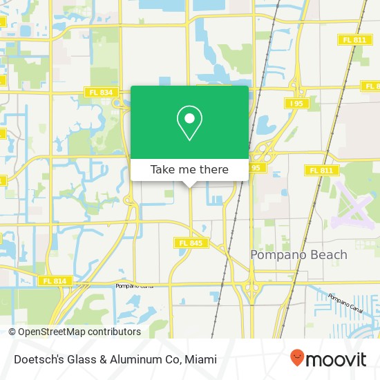 Mapa de Doetsch's Glass & Aluminum Co