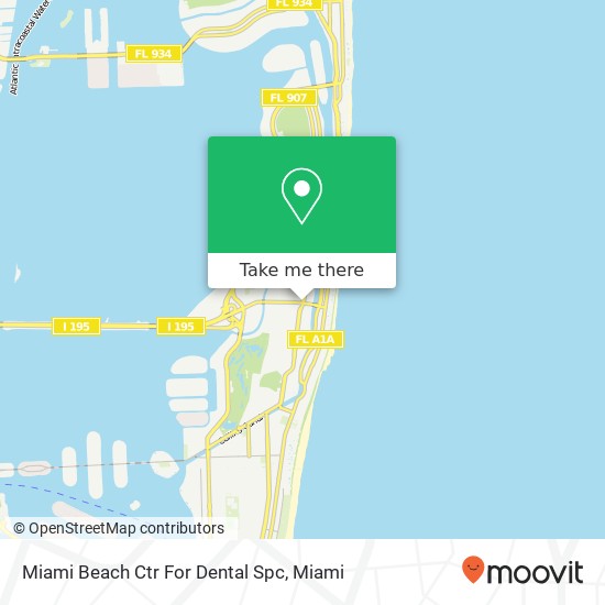 Mapa de Miami Beach Ctr For Dental Spc