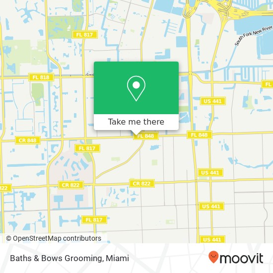 Mapa de Baths & Bows Grooming