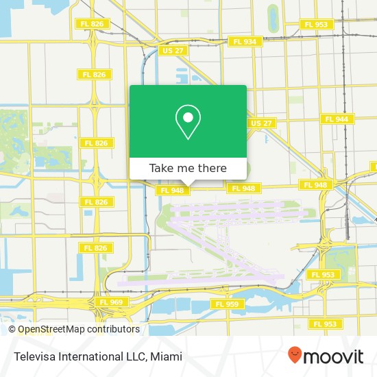 Mapa de Televisa International LLC