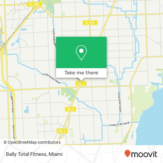 Mapa de Bally Total Fitness