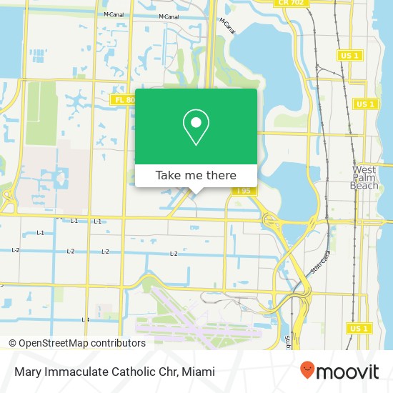 Mary Immaculate Catholic Chr map