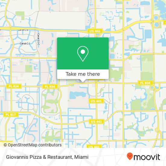 Mapa de Giovannis Pizza & Restaurant