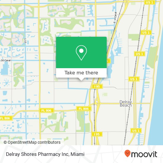 Mapa de Delray Shores Pharmacy Inc