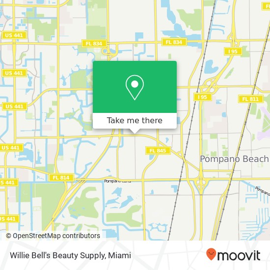 Willie Bell's Beauty Supply map