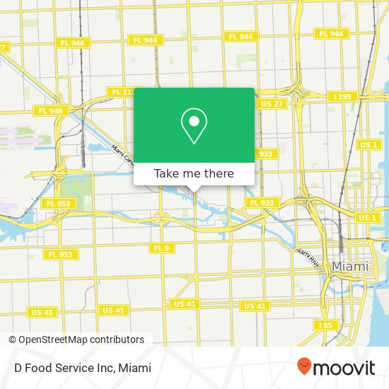 D Food Service Inc map