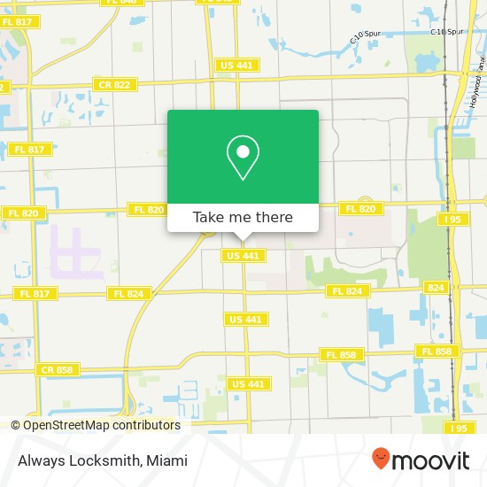 Always Locksmith map