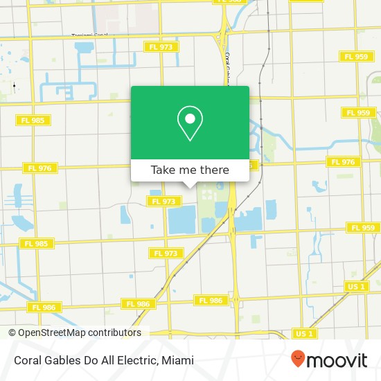 Coral Gables Do All Electric map