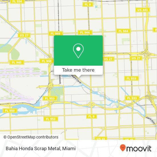 Mapa de Bahia Honda Scrap Metal
