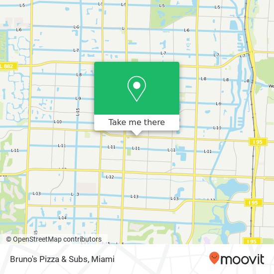 Mapa de Bruno's Pizza & Subs