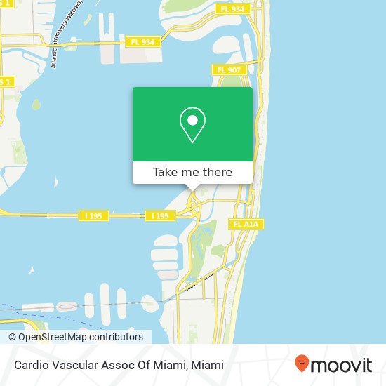 Mapa de Cardio Vascular Assoc Of Miami