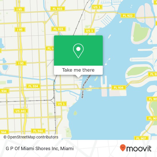 G P Of Miami Shores Inc map