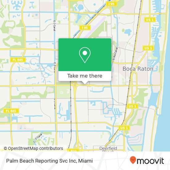 Palm Beach Reporting Svc Inc map