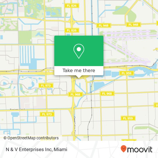 N & V Enterprises Inc map