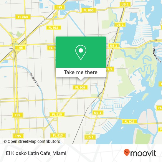 Mapa de El Kiosko Latin Cafe