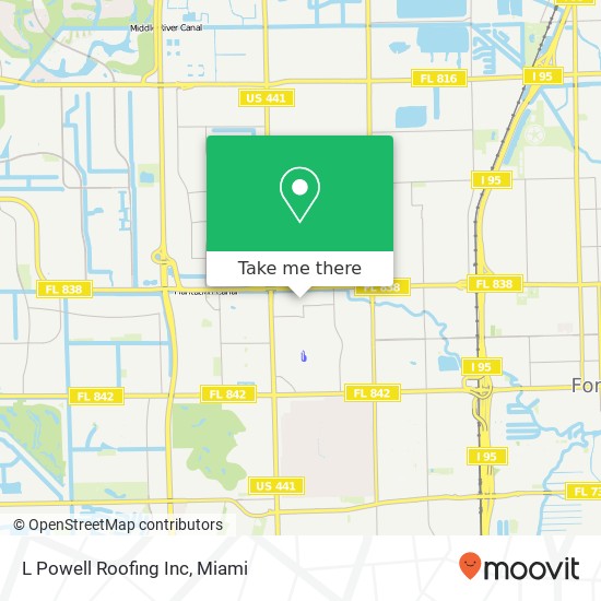 L Powell Roofing Inc map