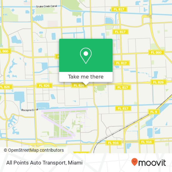 All Points Auto Transport map