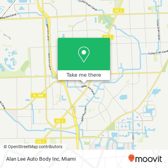 Alan Lee Auto Body Inc map