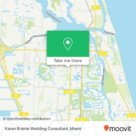 Karen Brame Wedding Consultant map