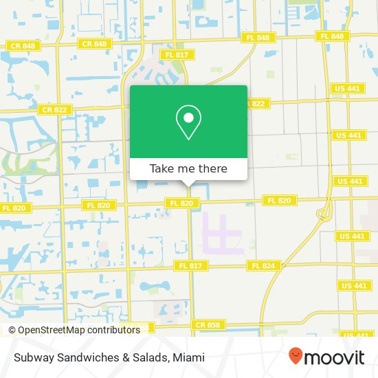 Subway Sandwiches & Salads map