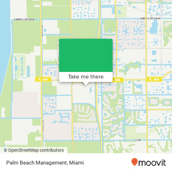 Palm Beach Management map