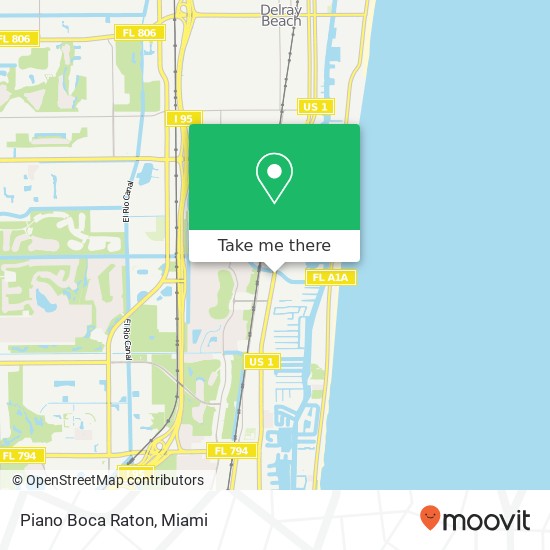 Piano Boca Raton map