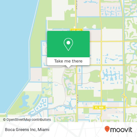 Mapa de Boca Greens Inc