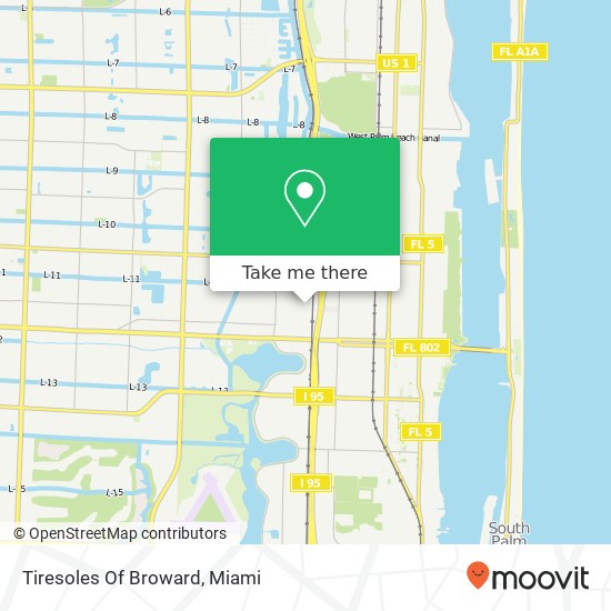 Tiresoles Of Broward map