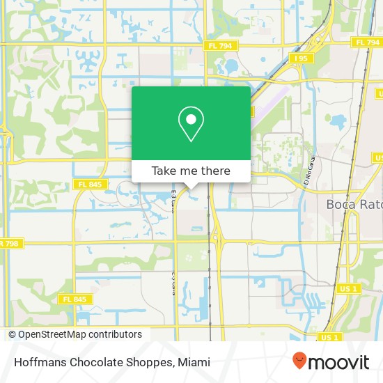 Hoffmans Chocolate Shoppes map