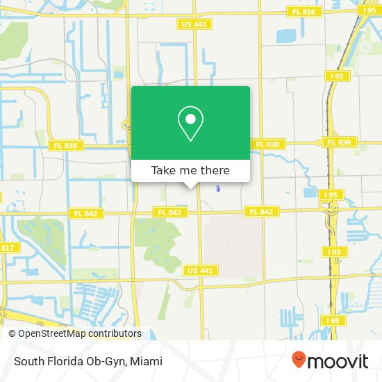 South Florida Ob-Gyn map