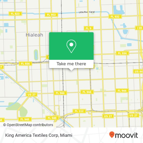 Mapa de King America Textiles Corp