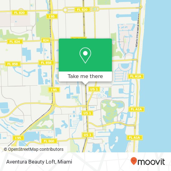 Aventura Beauty Loft map