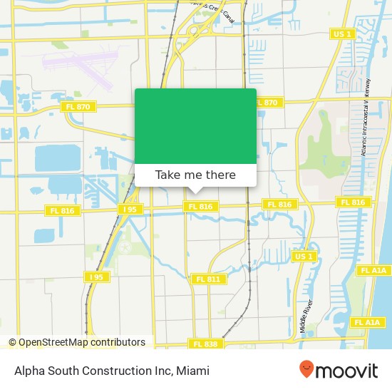 Mapa de Alpha South Construction Inc