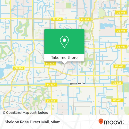 Sheldon Rose Direct Mail map