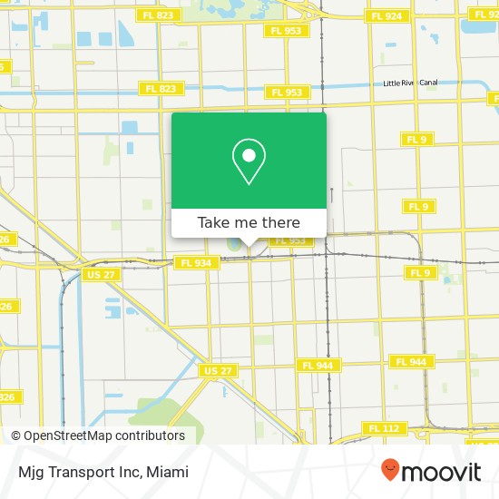 Mjg Transport Inc map