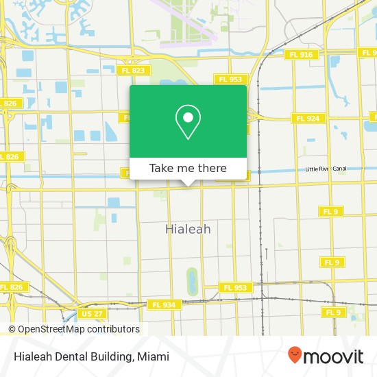 Mapa de Hialeah Dental Building