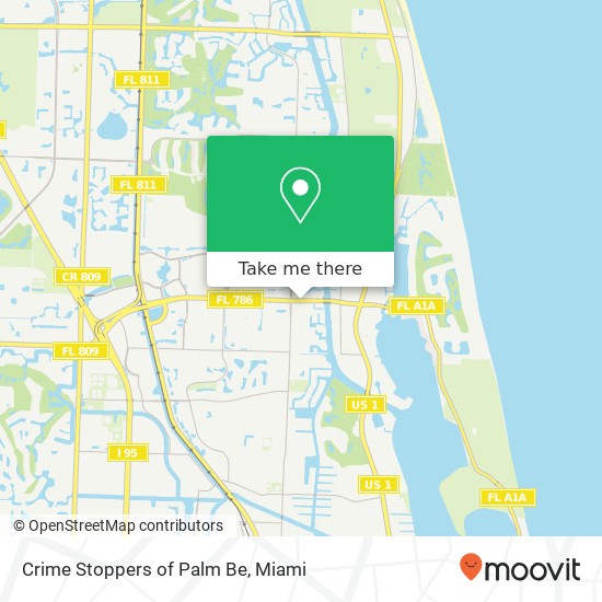 Mapa de Crime Stoppers of Palm Be