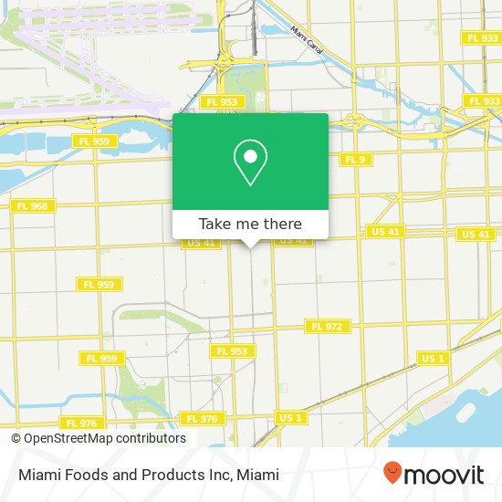 Miami Foods and Products Inc map