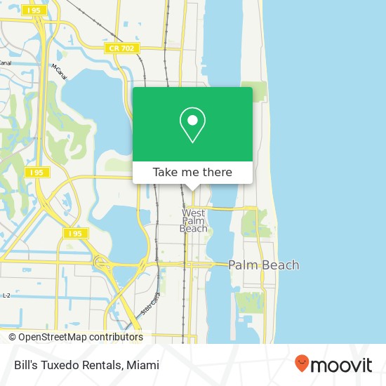 Bill's Tuxedo Rentals map