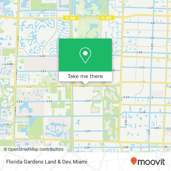 Mapa de Florida Gardens Land & Dev