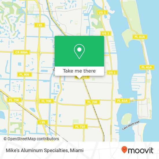 Mike's Aluminum Specialties map