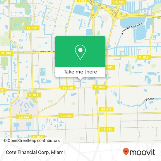 Cote Financial Corp map