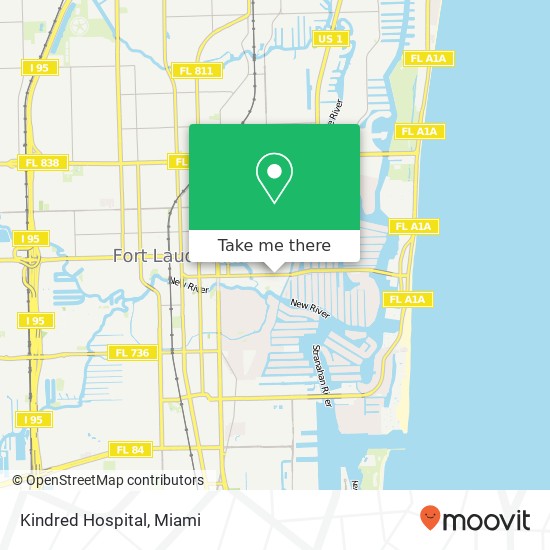 Kindred Hospital map