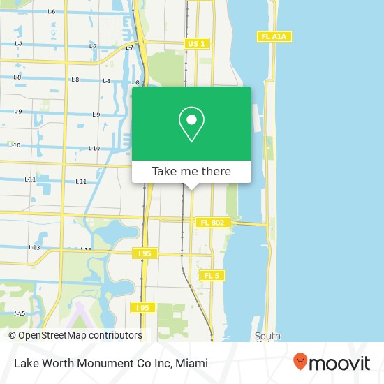 Mapa de Lake Worth Monument Co Inc